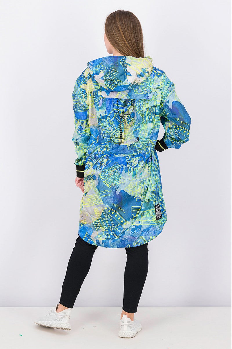 PUMA Women Sportswear Fit Outdoor Jacket, Lime Green and Blue - Image 3